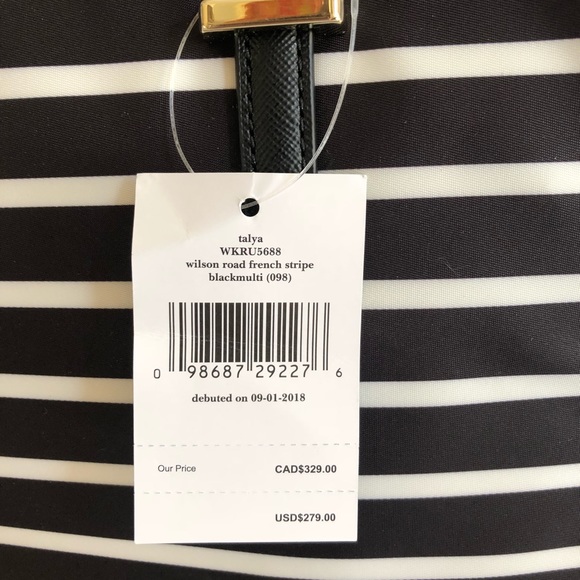 Kate Spade NWT Striped Nylon Tote Bag - Picture 4 of 5